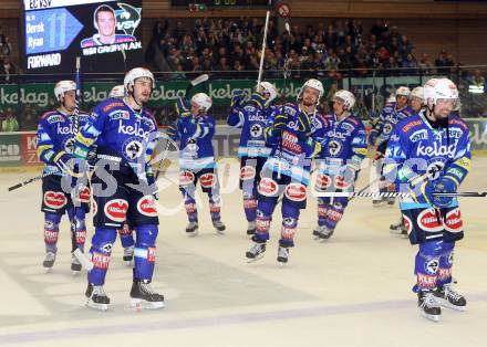 EBEL. Eishockey Bundesliga. EC VSV gegen KAC. Jubel VSV. Villach, am 26.10.2012.
Foto: Kuess 


---
pressefotos, pressefotografie, kuess, qs, qspictures, sport, bild, bilder, bilddatenbank