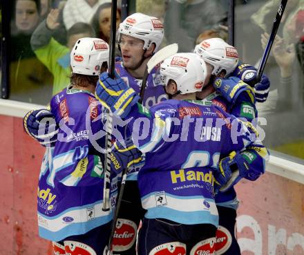 EBEL. Eishockey Bundesliga. EC VSV gegen KAC. Torjubel VSV. Villach, am 26.10.2012.
Foto: Kuess 


---
pressefotos, pressefotografie, kuess, qs, qspictures, sport, bild, bilder, bilddatenbank