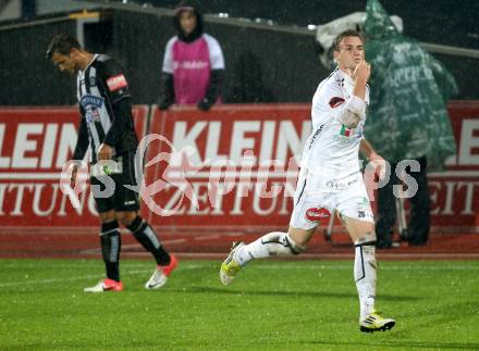 Fussball. Bundesliga. RZ Pellets WAC gegen SK Puntigamer Sturm Graz.  Torjubel Michael Sollbauer (WAC). Wolfsberg, 27.10.2012.
Foto: Kuess

---
pressefotos, pressefotografie, kuess, qs, qspictures, sport, bild, bilder, bilddatenbank