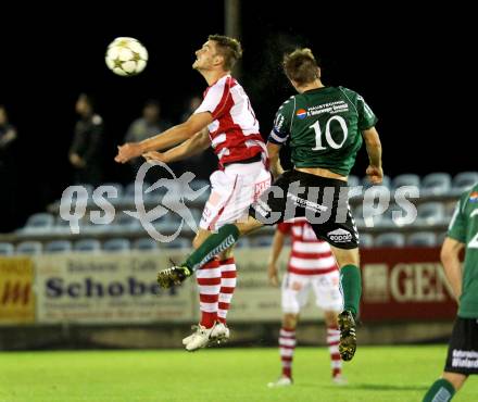 Fussball Regionalliga. Feldkirchen gegen GAK. Mathias Regal,  (Feldkirchen), Oliver Wohlmuth (GAK). Feldkirchen, 5.10.2012.
Foto: Kuess
---
pressefotos, pressefotografie, kuess, qs, qspictures, sport, bild, bilder, bilddatenbank