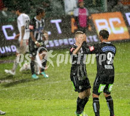 Fussball. Bundesliga. RZ Pellets WAC gegen SK Puntigamer Sturm Graz.  Torjubel Florian Kainz  (Graz). Wolfsberg, 27.10.2012.
Foto: Kuess

---
pressefotos, pressefotografie, kuess, qs, qspictures, sport, bild, bilder, bilddatenbank