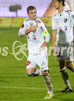 Fussball. Bundesliga. RZ Pellets WAC gegen SK Puntigamer Sturm Graz.  Torjubel Michael Sollbauer (WAC). Wolfsberg, 27.10.2012.
Foto: Kuess

---
pressefotos, pressefotografie, kuess, qs, qspictures, sport, bild, bilder, bilddatenbank