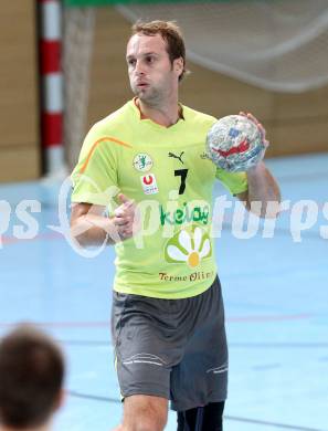 Handball Bundesliga. HC Kelag Kaernten gegen UHC Erste Bank Hollabrunn.  Bostjan Hribar (HCK). Klagenfurt, am 20.10.2012.
Foto: Kuess
---
pressefotos, pressefotografie, kuess, qs, qspictures, sport, bild, bilder, bilddatenbank