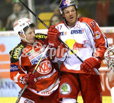 EBEL. Eishockey Bundesliga. EC KAC gegen EC Red Bull Salzburg. Kirk Furey,   (KAC), David Clarkson (Salzburg). Klagenfurt, am 28.10.2012.
Foto: Kuess 


---
pressefotos, pressefotografie, kuess, qs, qspictures, sport, bild, bilder, bilddatenbank