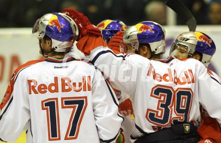 EBEL. Eishockey Bundesliga. EC KAC gegen EC Red Bull Salzburg. Torjubel Salzburg. Klagenfurt, am 28.10.2012.
Foto: Kuess 


---
pressefotos, pressefotografie, kuess, qs, qspictures, sport, bild, bilder, bilddatenbank