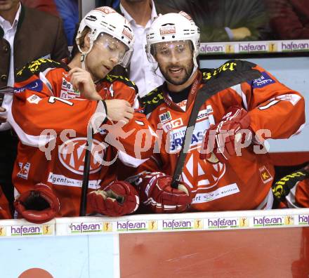 EBEL. Eishockey Bundesliga. EC KAC gegen EC Red Bull Salzburg. Jamie Lundmark, Sam Gagner  (KAC). Klagenfurt, am 28.10.2012.
Foto: Kuess 


---
pressefotos, pressefotografie, kuess, qs, qspictures, sport, bild, bilder, bilddatenbank