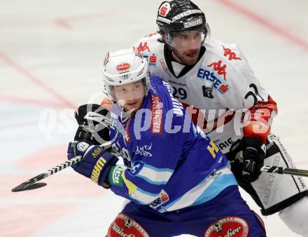 EBEL. Eishockey Bundesliga. EC VSV gegen HC TWK Innsbruck "Die Haie".  Andreas Wiedergut, (VSV), Andreas Noedl  (Innsbruck). Villach, am 30.10.2012.
Foto: Kuess 


---
pressefotos, pressefotografie, kuess, qs, qspictures, sport, bild, bilder, bilddatenbank