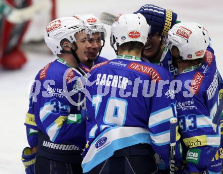 EBEL. Eishockey Bundesliga. EC VSV gegen HC TWK Innsbruck "Die Haie".  Torjubel VSV. Villach, am 30.10.2012.
Foto: Kuess 


---
pressefotos, pressefotografie, kuess, qs, qspictures, sport, bild, bilder, bilddatenbank