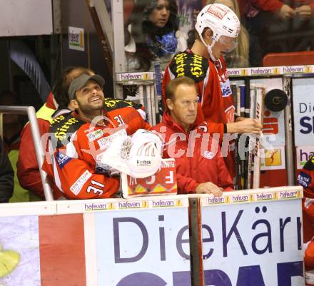 EBEL. Eishockey Bundesliga. EC KAC gegen Dornbirner Eishockey Club.   Andy Chiodo (KAC). Klagenfurt, am 30.10.2012.
Foto: Kuess 


---
pressefotos, pressefotografie, kuess, qs, qspictures, sport, bild, bilder, bilddatenbank