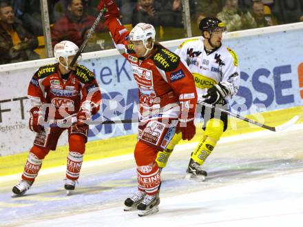 EBEL. Eishockey Bundesliga. EC KAC gegen Dornbirner Eishockey Club.   Torjubel Jamie Lundmark (KAC).. Klagenfurt, am 30.10.2012.
Foto: Kuess 


---
pressefotos, pressefotografie, kuess, qs, qspictures, sport, bild, bilder, bilddatenbank