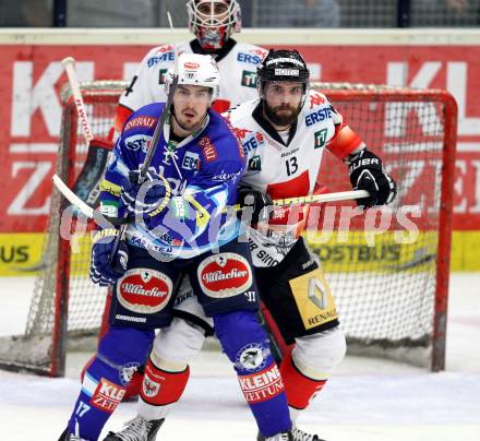 EBEL. Eishockey Bundesliga. EC VSV gegen HC TWK Innsbruck "Die Haie".  Justin Taylor,  (VSV), Antonin Manavian (Innsbruck). Villach, am 30.10.2012.
Foto: Kuess 


---
pressefotos, pressefotografie, kuess, qs, qspictures, sport, bild, bilder, bilddatenbank