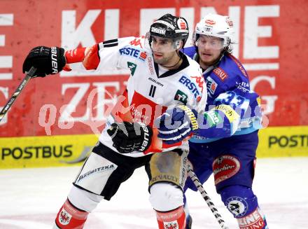 EBEL. Eishockey Bundesliga. EC VSV gegen HC TWK Innsbruck "Die Haie".  Andreas Wiedergut,  (VSV), Alexander Hoeller (Innsbruck). Villach, am 30.10.2012.
Foto: Kuess 


---
pressefotos, pressefotografie, kuess, qs, qspictures, sport, bild, bilder, bilddatenbank