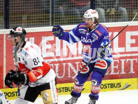 EBEL. Eishockey Bundesliga. EC VSV gegen HC TWK Innsbruck "Die Haie".  Torjubel Michael Grabner (VSV). Villach, am 30.10.2012.
Foto: Kuess 


---
pressefotos, pressefotografie, kuess, qs, qspictures, sport, bild, bilder, bilddatenbank