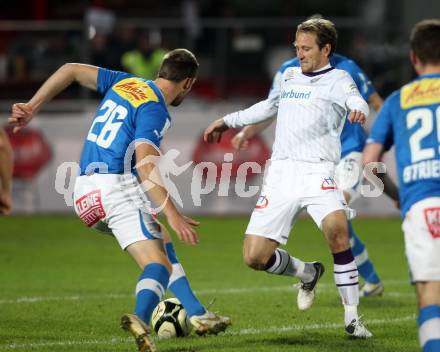 Fussball. OEFB Cup. VSV gegen Austria Wien. Udo Gasser,  (VSV), Tomas Jun (Austria Wien). Villach, 31.10.2012. 
Foto: Kuess

---
pressefotos, pressefotografie, kuess, qs, qspictures, sport, bild, bilder, bilddatenbank