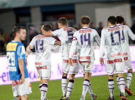 Fussball. OEFB Cup. VSV gegen Austria Wien. Torjubel Austria Wien. Villach, 31.10.2012. 
Foto: Kuess

---
pressefotos, pressefotografie, kuess, qs, qspictures, sport, bild, bilder, bilddatenbank