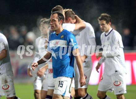 Fussball. OEFB Cup. VSV gegen Austria Wien. Christian Prawda,  (VSV), Torjubel Austria Wien. Villach, 31.10.2012. 
Foto: Kuess

---
pressefotos, pressefotografie, kuess, qs, qspictures, sport, bild, bilder, bilddatenbank