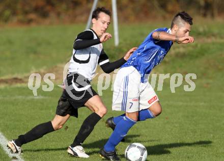 Fussball Kaerntner Liga. Maria Saal gegen Treibach. Martin Rauter, Rauter (Maria Saal), Angelov Svetlozar (Treibach). Maria Saal, 3.11.2012.
Foto: kuess
---
pressefotos, pressefotografie, kuess, qs, qspictures, sport, bild, bilder, bilddatenbank