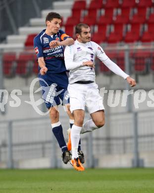 Fussball Regionalliga. SK Austria Klagenfurt gegen Kalsdorf. Rexhe Bytyci, (Klagenfurt), Michael Sauseng (Kalsdorf). Klagenfurt, 3.11.2012.
Foto: Kuess
---
pressefotos, pressefotografie, kuess, qs, qspictures, sport, bild, bilder, bilddatenbank