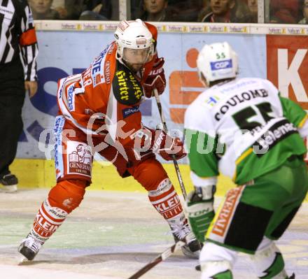 EBEL. Eishockey Bundesliga. EC KAC gegen HDD TELEMACH Olimpija Ljubljana. Sam Gagner,  (KAC), Patrick Coulombe  (Laibach). Klagenfurt, am 4.11.2012.
Foto: Kuess 


---
pressefotos, pressefotografie, kuess, qs, qspictures, sport, bild, bilder, bilddatenbank