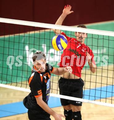 Volleyball BUndesliga. VBK Woerthersee Loewen gegen VC Amstetten. Jan Dumek (Woerthersee Loewen). KLagenfurt, am 4.11.2012.
Foto: Kuess
---
pressefotos, pressefotografie, kuess, qs, qspictures, sport, bild, bilder, bilddatenbank