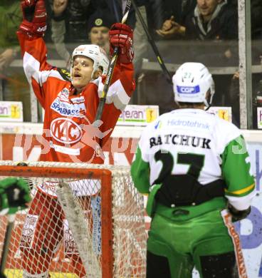 EBEL. Eishockey Bundesliga. EC KAC gegen HDD TELEMACH Olimpija Ljubljana. Torjubel Stefan Geier  (KAC). Klagenfurt, am 4.11.2012.
Foto: Kuess 


---
pressefotos, pressefotografie, kuess, qs, qspictures, sport, bild, bilder, bilddatenbank