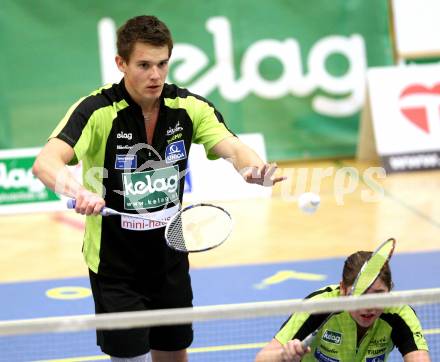 Badminton Bundesliga. ASKOE Kelag Kaernten gegen BSC 70 Linz. Belinda Heber, Paul Demmelmayer (Kaernten). KLagenfurt, am 10.11.2012.
Foto: Kuess
---
pressefotos, pressefotografie, kuess, qs, qspictures, sport, bild, bilder, bilddatenbank