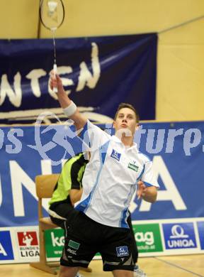 Badminton Bundesliga. ASKOE Kelag Kaernten gegen BSC 70 Linz. Dominik Trojan (Kaernten). KLagenfurt, am 10.11.2012.
Foto: Kuess
---
pressefotos, pressefotografie, kuess, qs, qspictures, sport, bild, bilder, bilddatenbank