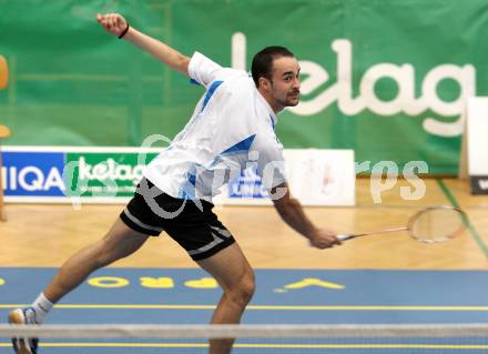 Badminton Bundesliga. ASKOE Kelag Kaernten gegen BSC 70 Linz. Ivan Rusev (Kaernten). KLagenfurt, am 10.11.2012.
Foto: Kuess
---
pressefotos, pressefotografie, kuess, qs, qspictures, sport, bild, bilder, bilddatenbank