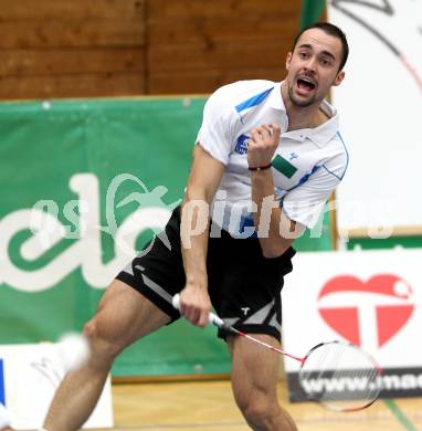Badminton Bundesliga. ASKOE Kelag Kaernten gegen BSC 70 Linz. Ivan Rusev (Kaernten). KLagenfurt, am 10.11.2012.
Foto: Kuess
---
pressefotos, pressefotografie, kuess, qs, qspictures, sport, bild, bilder, bilddatenbank