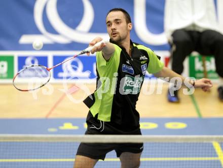 Badminton Bundesliga. ASKOE Kelag Kaernten gegen BSC 70 Linz. Ivan Rusev (Kaernten). KLagenfurt, am 10.11.2012.
Foto: Kuess
---
pressefotos, pressefotografie, kuess, qs, qspictures, sport, bild, bilder, bilddatenbank