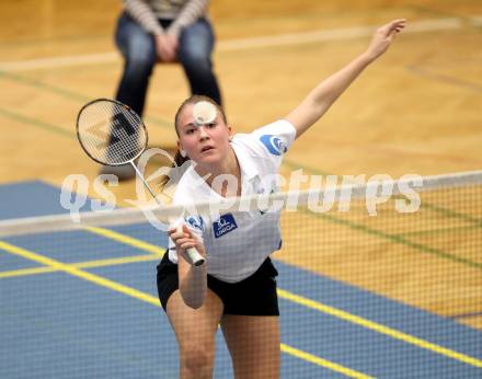 Badminton Bundesliga. ASKOE Kelag Kaernten gegen BSC 70 Linz. Anna Demmelmayer (Kaernten). KLagenfurt, am 10.11.2012.
Foto: Kuess
---
pressefotos, pressefotografie, kuess, qs, qspictures, sport, bild, bilder, bilddatenbank