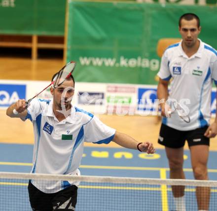 Badminton Bundesliga. ASKOE Kelag Kaernten gegen BSC 70 Linz. Ivan Rusev, Krasimir Yankov (Kaernten). KLagenfurt, am 10.11.2012.
Foto: Kuess
---
pressefotos, pressefotografie, kuess, qs, qspictures, sport, bild, bilder, bilddatenbank