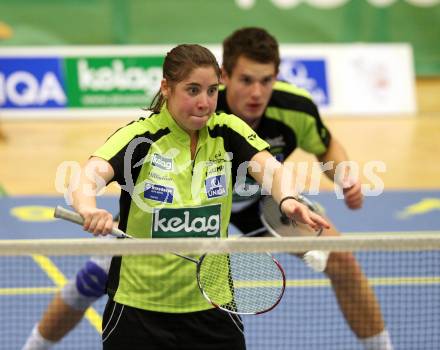 Badminton Bundesliga. ASKOE Kelag Kaernten gegen BSC 70 Linz. Belinda Heber, Paul Demmelmayer (Kaernten). KLagenfurt, am 10.11.2012.
Foto: Kuess
---
pressefotos, pressefotografie, kuess, qs, qspictures, sport, bild, bilder, bilddatenbank