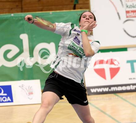 Badminton Bundesliga. ASKOE Kelag Kaernten gegen BSC 70 Linz. Jenny Ertl (Kaernten). KLagenfurt, am 10.11.2012.
Foto: Kuess
---
pressefotos, pressefotografie, kuess, qs, qspictures, sport, bild, bilder, bilddatenbank