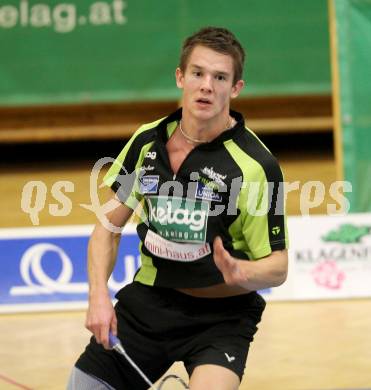 Badminton Bundesliga. ASKOE Kelag Kaernten gegen BSC 70 Linz. Paul Demmelmayer (Kaernten). KLagenfurt, am 10.11.2012.
Foto: Kuess
---
pressefotos, pressefotografie, kuess, qs, qspictures, sport, bild, bilder, bilddatenbank