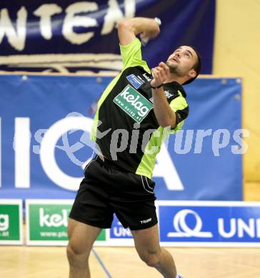 Badminton Bundesliga. ASKOE Kelag Kaernten gegen BSC 70 Linz. Ivan Rusev (Kaernten). KLagenfurt, am 10.11.2012.
Foto: Kuess
---
pressefotos, pressefotografie, kuess, qs, qspictures, sport, bild, bilder, bilddatenbank