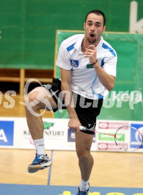 Badminton Bundesliga. ASKOE Kelag Kaernten gegen BSC 70 Linz. Ivan Rusev (Kaernten). KLagenfurt, am 10.11.2012.
Foto: Kuess
---
pressefotos, pressefotografie, kuess, qs, qspictures, sport, bild, bilder, bilddatenbank