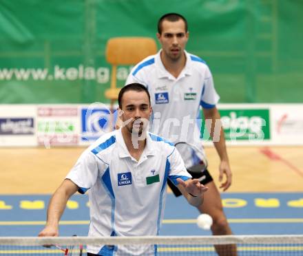 Badminton Bundesliga. ASKOE Kelag Kaernten gegen BSC 70 Linz. Ivan Rusev, Krasimir Yankov (Kaernten). KLagenfurt, am 10.11.2012.
Foto: Kuess
---
pressefotos, pressefotografie, kuess, qs, qspictures, sport, bild, bilder, bilddatenbank