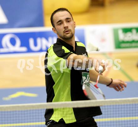 Badminton Bundesliga. ASKOE Kelag Kaernten gegen BSC 70 Linz. Ivan Rusev (Kaernten). KLagenfurt, am 10.11.2012.
Foto: Kuess
---
pressefotos, pressefotografie, kuess, qs, qspictures, sport, bild, bilder, bilddatenbank