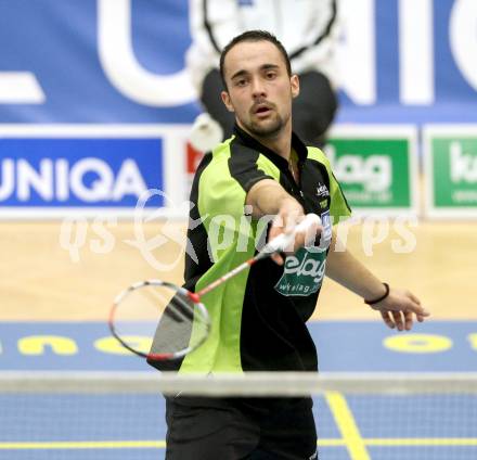 Badminton Bundesliga. ASKOE Kelag Kaernten gegen BSC 70 Linz. Ivan Rusev (Kaernten). KLagenfurt, am 10.11.2012.
Foto: Kuess
---
pressefotos, pressefotografie, kuess, qs, qspictures, sport, bild, bilder, bilddatenbank