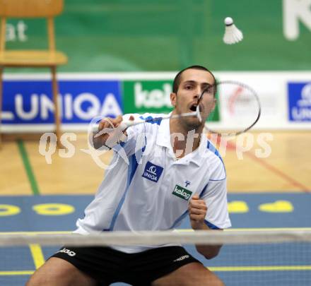 Badminton Bundesliga. ASKOE Kelag Kaernten gegen BSC 70 Linz. Krasimir Yankov (Kaernten). KLagenfurt, am 10.11.2012.
Foto: Kuess
---
pressefotos, pressefotografie, kuess, qs, qspictures, sport, bild, bilder, bilddatenbank