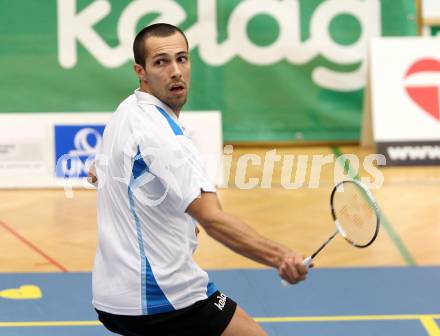 Badminton Bundesliga. ASKOE Kelag Kaernten gegen BSC 70 Linz. Krasimir Yankov (Kaernten). KLagenfurt, am 10.11.2012.
Foto: Kuess
---
pressefotos, pressefotografie, kuess, qs, qspictures, sport, bild, bilder, bilddatenbank