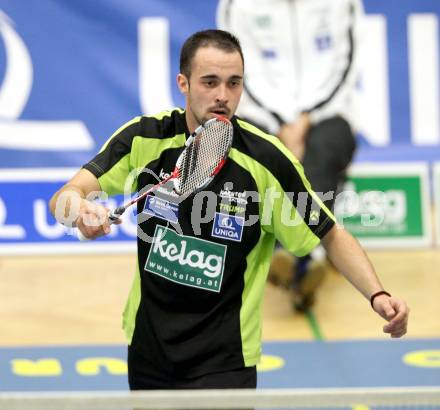 Badminton Bundesliga. ASKOE Kelag Kaernten gegen BSC 70 Linz. Ivan Rusev (Kaernten). KLagenfurt, am 10.11.2012.
Foto: Kuess
---
pressefotos, pressefotografie, kuess, qs, qspictures, sport, bild, bilder, bilddatenbank