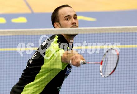 Badminton Bundesliga. ASKOE Kelag Kaernten gegen BSC 70 Linz. Ivan Rusev (Kaernten). KLagenfurt, am 10.11.2012.
Foto: Kuess
---
pressefotos, pressefotografie, kuess, qs, qspictures, sport, bild, bilder, bilddatenbank