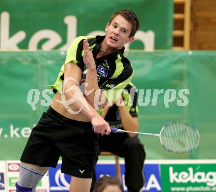 Badminton Bundesliga. ASKOE Kelag Kaernten gegen BSC 70 Linz. Paul Demmelmayer (Kaernten). KLagenfurt, am 10.11.2012.
Foto: Kuess
---
pressefotos, pressefotografie, kuess, qs, qspictures, sport, bild, bilder, bilddatenbank