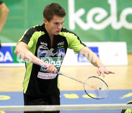 Badminton Bundesliga. ASKOE Kelag Kaernten gegen BSC 70 Linz. Paul Demmelmayer (Kaernten). KLagenfurt, am 10.11.2012.
Foto: Kuess
---
pressefotos, pressefotografie, kuess, qs, qspictures, sport, bild, bilder, bilddatenbank