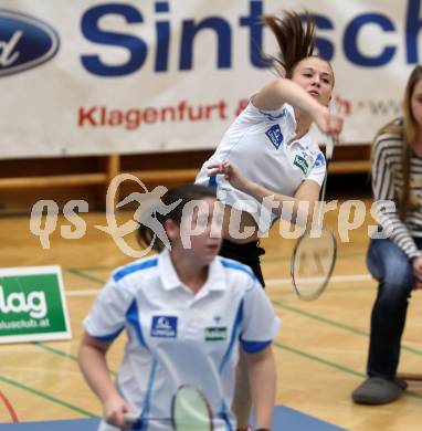 Badminton Bundesliga. ASKOE Kelag Kaernten gegen BSC 70 Linz. Belinda Heber, Anna Demmelmayer (Kaernten). KLagenfurt, am 10.11.2012.
Foto: Kuess
---
pressefotos, pressefotografie, kuess, qs, qspictures, sport, bild, bilder, bilddatenbank