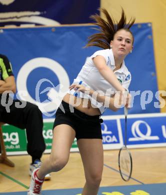 Badminton Bundesliga. ASKOE Kelag Kaernten gegen BSC 70 Linz. Anna Demmelmayer (Kaernten). KLagenfurt, am 10.11.2012.
Foto: Kuess
---
pressefotos, pressefotografie, kuess, qs, qspictures, sport, bild, bilder, bilddatenbank