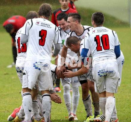 Fussball Unterliga Ost. Ludmannsdorf gegen Liebenfels. Torjubel Michael Ramusch (Ludmannsdorf),  (Liebenfels). Ludmannsdorf, am 11.11.2012.
Foto: Kuess
---
pressefotos, pressefotografie, kuess, qs, qspictures, sport, bild, bilder, bilddatenbank