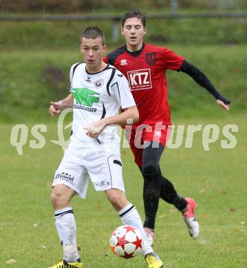 Fussball Unterliga Ost. Ludmannsdorf gegen Liebenfels. Marcel Quantschnig, (Ludmannsdorf), David Koerbler  (Liebenfels). Ludmannsdorf, am 11.11.2012.
Foto: Kuess
---
pressefotos, pressefotografie, kuess, qs, qspictures, sport, bild, bilder, bilddatenbank